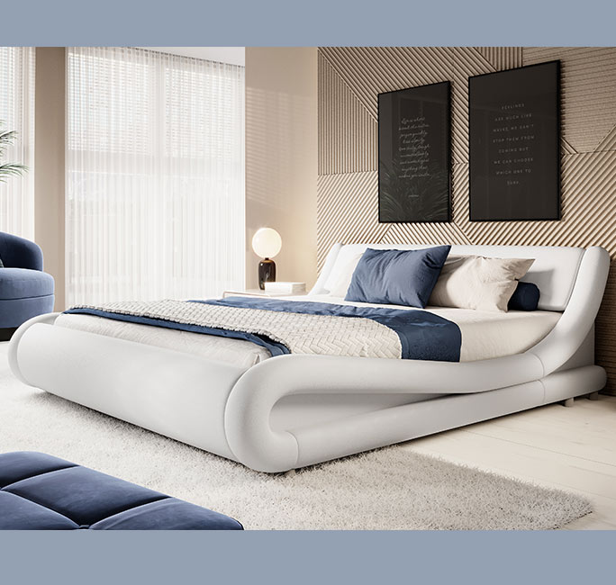 Bed met opbergruimte Alessia Wit