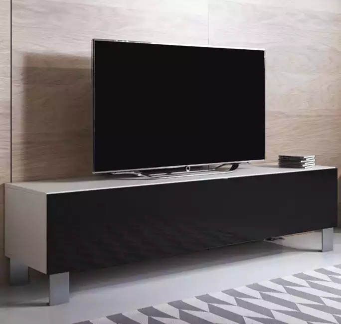 tv-meubel-luke-h2-160x30-aluminium-poten-wit-zwart