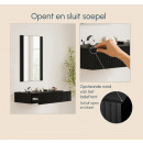 halmeubel-zwart-geribbeld-met spiegel-en-lade-amira