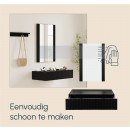 halmeubel-zwart-geribbeld-met spiegel-en-lade-amira