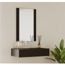 kaptafel-zwart-geribbeld-met spiegel-en-lade-velia