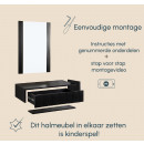 kaptafel-zwart-geribbeld-met spiegel-en-lade-velia