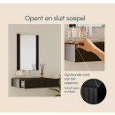 kaptafel-zwart-geribbeld-met spiegel-en-lade-velia
