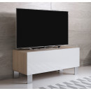 tv-meubel-luke-h1-100x30-aluminium-poten-sonoma-wit