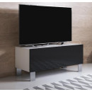 tv-meubel-luke-h1-100x30-aluminium-poten-wit-zwart