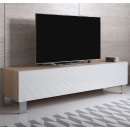 tv-meubel-luke-h2-160x30-aluminium-poten-sonoma-wit