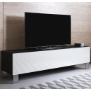 tv-meubel-luke-h2-160x30-aluminium-poten-zwart-wit