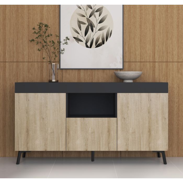 dressoir-kai-in-de-kleuren-zwart-en-sonoma-mat-van-130-cm
