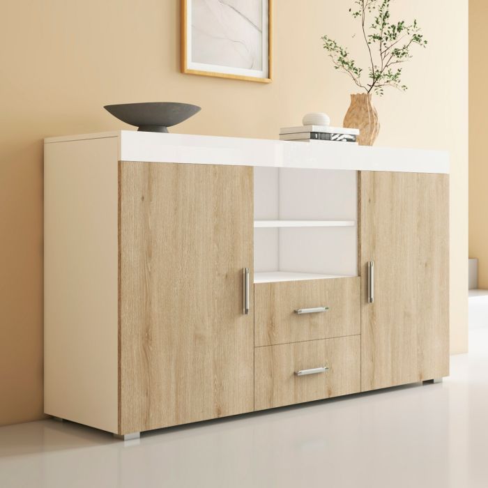 Dressoir model Roque - Wit en Sonoma