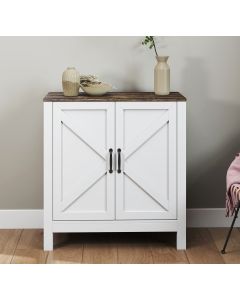 Dressoir kleur Wit en Eiken Rustic 80 cm Olivia