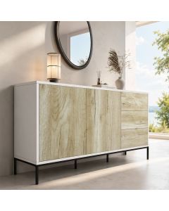 Dressoir kleur wit en Sonoma 150 cm Serena
