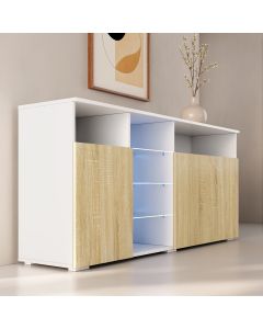 Dressoir model Clark - Wit en Sonoma