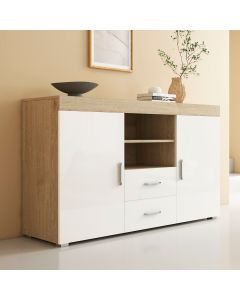 Dressoir model Roque - Sonoma en Wit