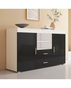 Dressoir model Roque - Wit en Zwart