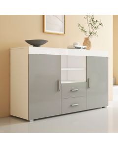 Dressoir model Roque - Wit en Grijs