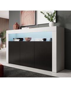 Dressoir model Rialta - Wit en zwart 155x91,5cm