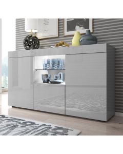 Dressoir model Sefora - glans Grijs 135x72cm.
