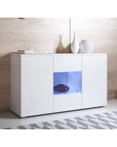 Dressoir model Luke A2 met standaard poten (120x72cm) - Wit