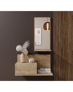 Halmeubel met lade en spiegel Isabela kleur safir