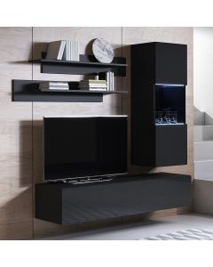 Meubelcombinatie Luke 6B (1,6m) - Zwart