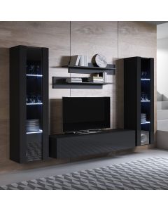 Meubelcombinatie Luke 8B (2,6m) - Zwart