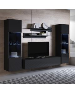 Meubelcombinatie Luke 9B (2,6m) - Zwart