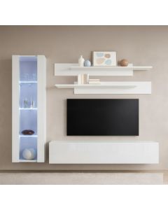 Woonkamerset Nora Model 2 - Wit Hoogglans
