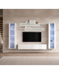 Woonkamerset Nora Model 8 Wit Hoogglans