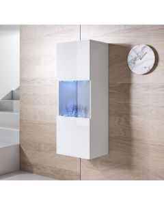 Vitrinekast model Luke V3 (40x126cm) - Wit