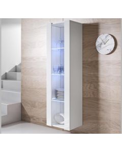 Vitrinekast model Luke V5 (40x165cm) - Wit