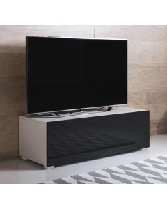 TV-Meubel model Luke H1 met standaard poten (100x32cm) - Wit en Zwart