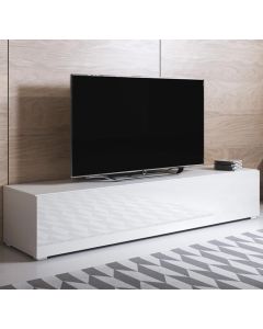 TV-Meubel model Luke H2 met standaard poten (160x32cm) - Wit
