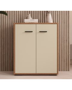 Opbergkast kleur Walnoot Ambar en Beige 71 cm Lander L2