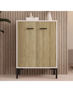 Opbergkast Wit en Sonoma 84 cm Lander L15