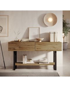 Industrieel Halmeubel Factory R1 (139 cm) houtskleur