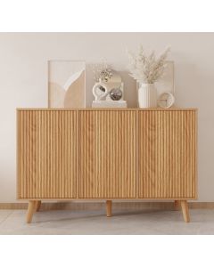 Dressoir kleur Eiken Alba 120 cm met geribbelde deuren Renzo