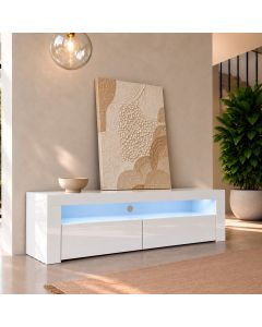 TV-Meubel Aker (140x50,5cm) - Wit