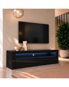 TV-Meubel Aker (140x50,5cm) - Zwart