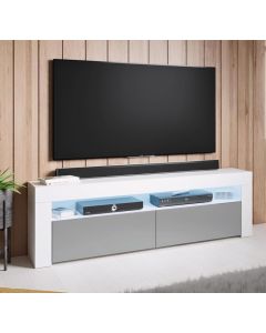 TV-Meubel Aker (140x50,5cm) - Wit en Grijs