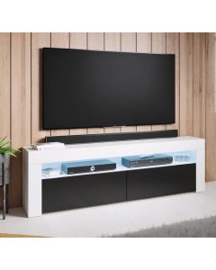 TV-Meubel Aker (140x50,5cm) - Wit en Zwart