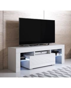 TV-Meubel Elio met LED-verlichting (130x45cm) - Wit