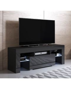 TV-Meubel Elio met LED-verlichting (130x45cm) - Zwart
