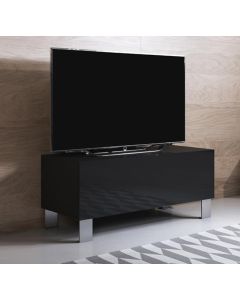 TV-Meubel model Luke H1 met aluminium poten (100x42cm) - Zwart