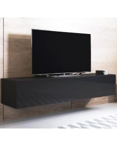 TV-Meubel model Luke H2 (160x30cm) - Zwart