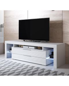 TV-Meubel model Selma met LED-verlichting (160x53cm) - Wit