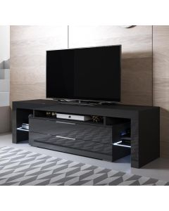 TV-Meubel model Selma met LED-verlichting (160x53cm) - Zwart
