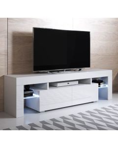 TV-Meubel model Unai met LED-verlichting (160x45cm) - Wit