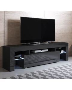 TV-Meubel model Unai met LED-verlichting (160x45cm) - Zwart