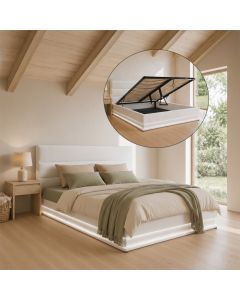 Tweepersoonsbed Nitas - 150 x 190 cm - Wit
