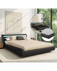 tweepersoonsbed-parisina-met-matras-zwart